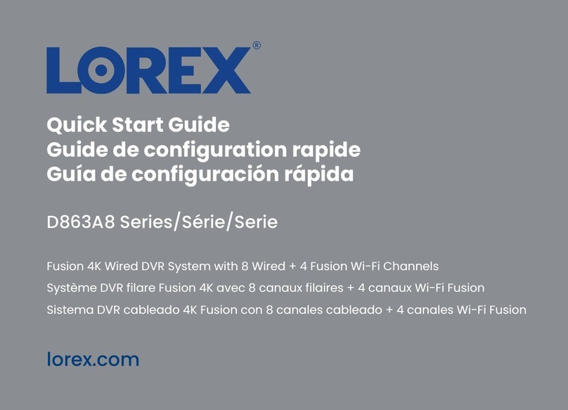 Lorex D863A8 Series User manual