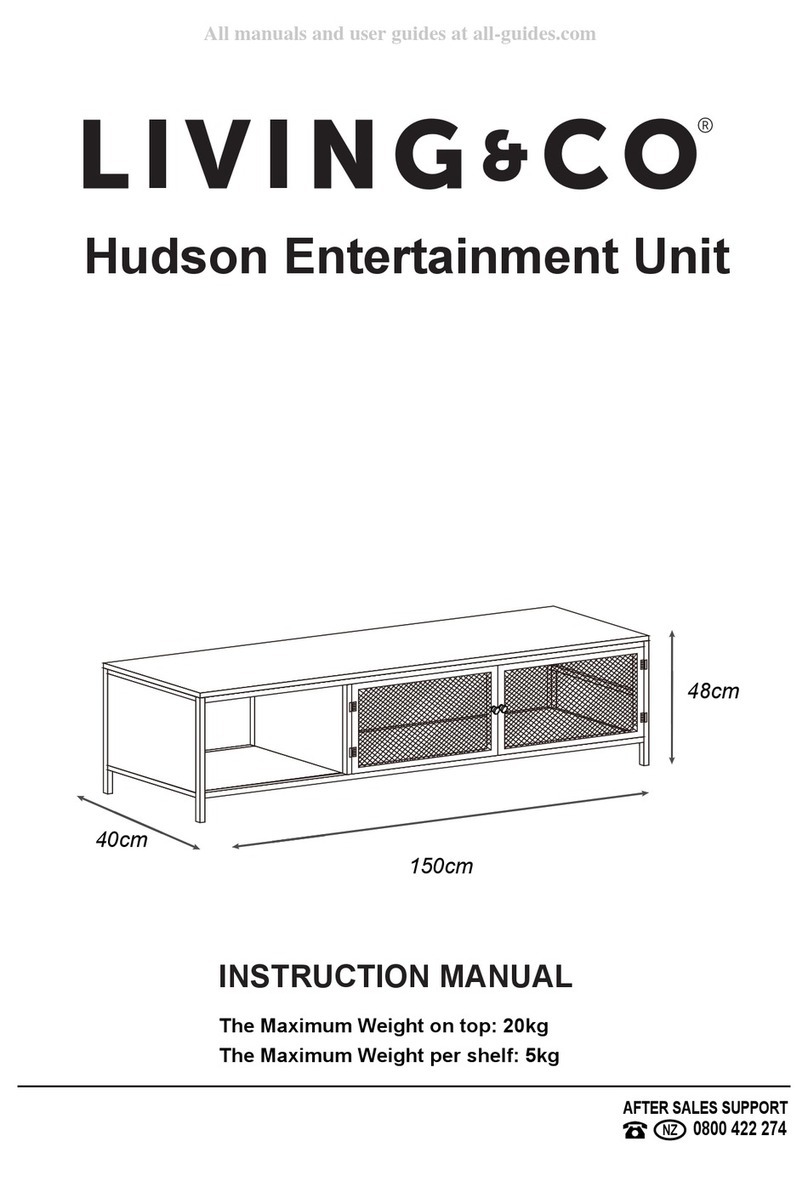 Living & Co Hudson Entertainment Unit instruction manual Living & Co Hudson Entertainment Unit instruction manual
