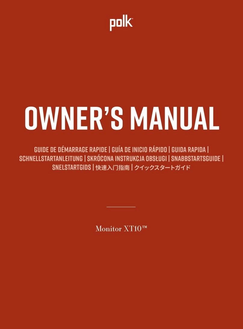 Polk Mono Monitor XT10 User manual
