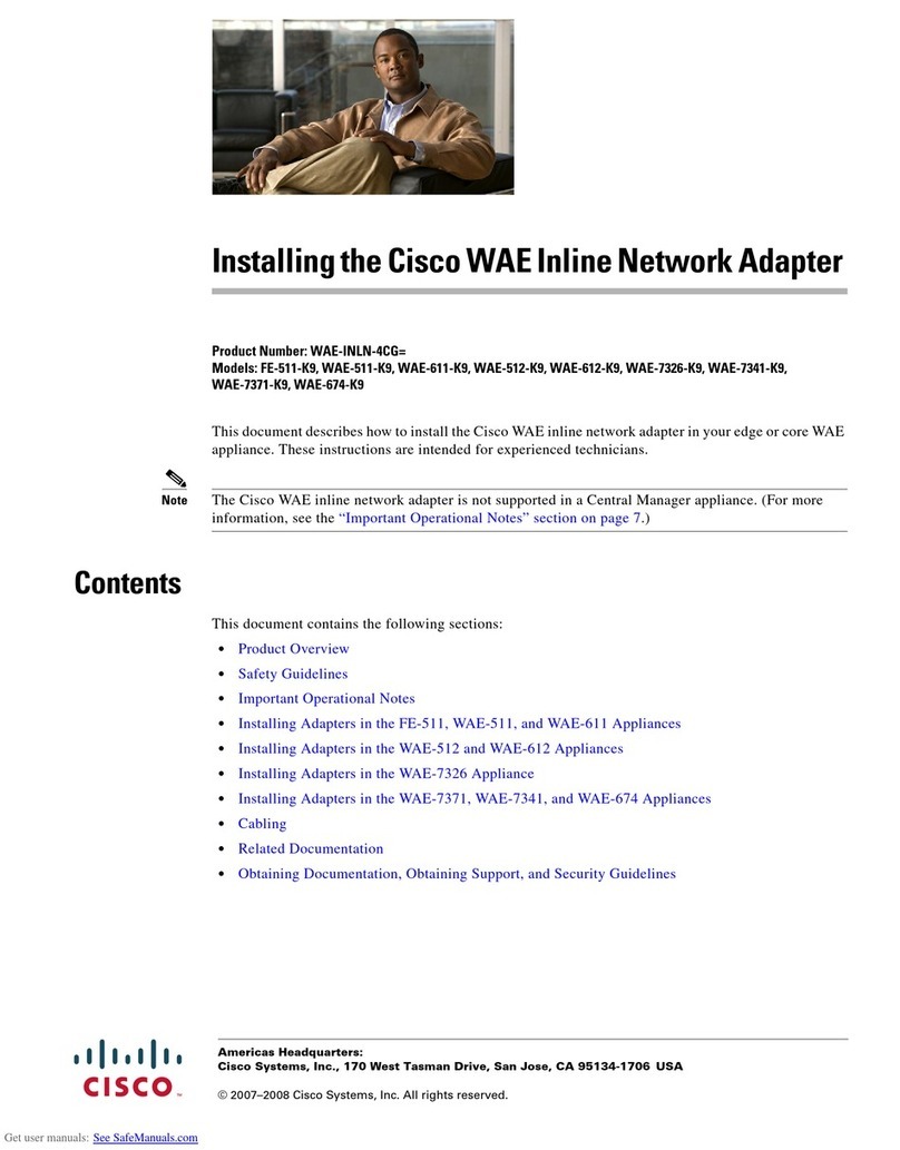 Cisco WAE-INLN-4CG Series User manual
