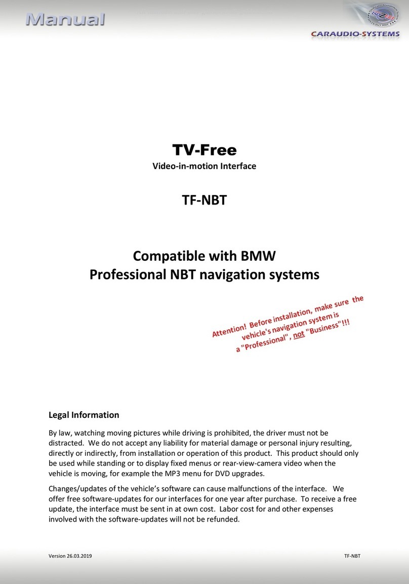 Caraudio-Systems CAN-Box TV-500 User manual