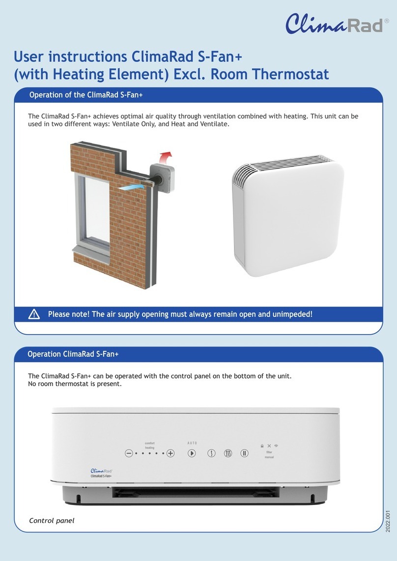 ClimaRad S-Fan+ User instructions