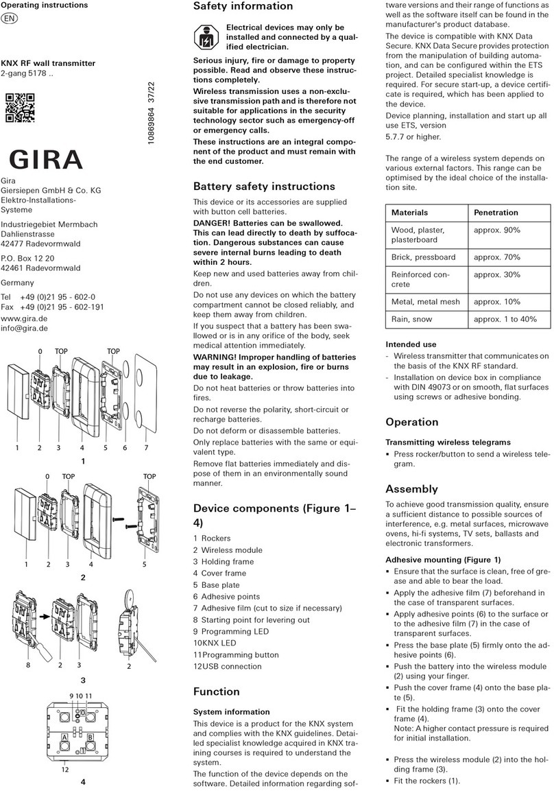 Gira 5178 Series User manual