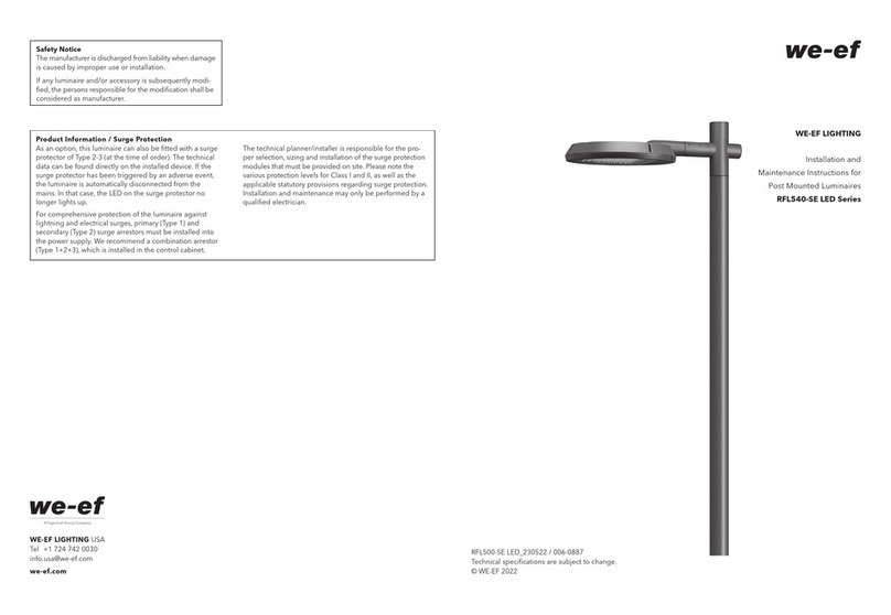 WE-EF RFL540-SE LED Series Installation and maintenance instructions