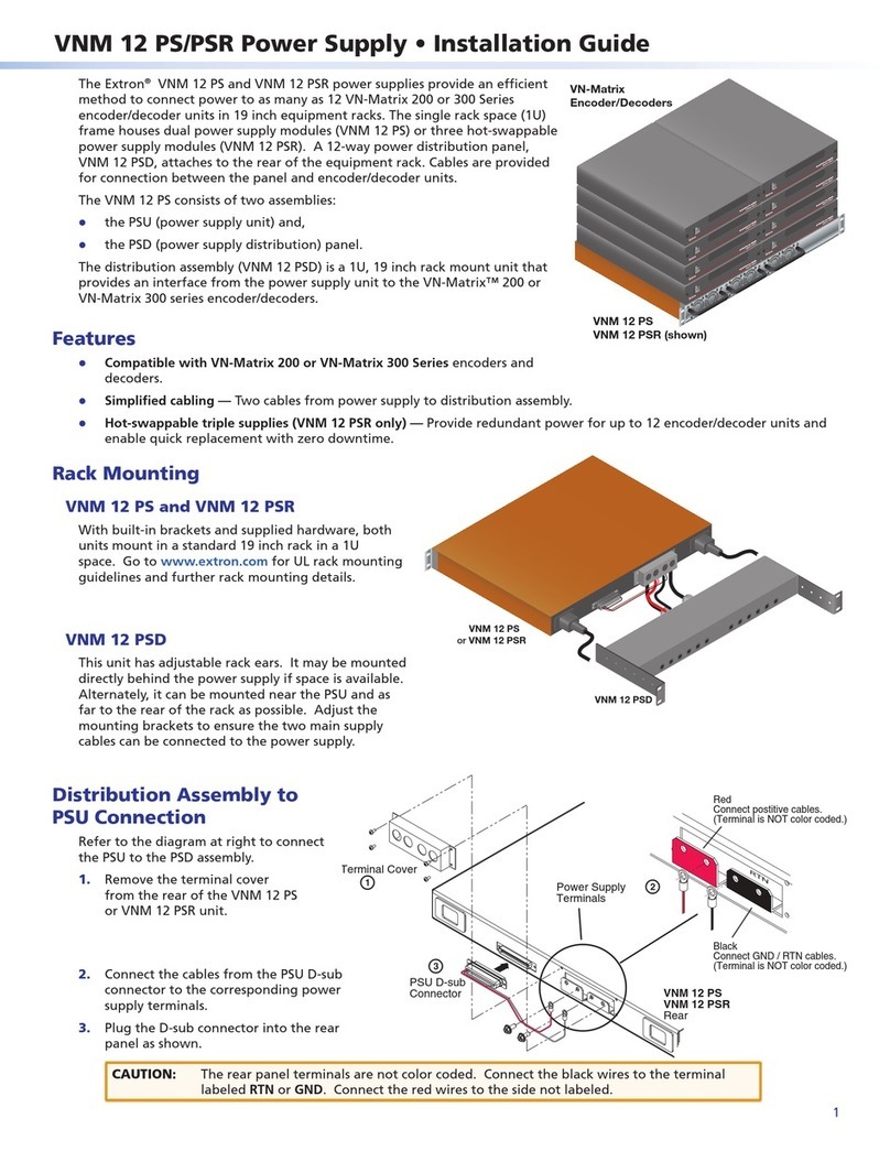 Extron electronics VNM 12 PS installation guide Extron electronics VNM 12 PS installation guide