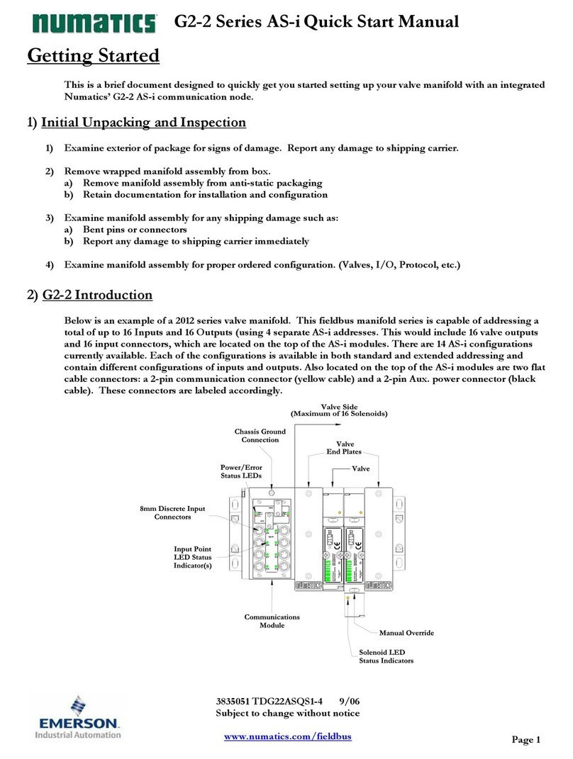 Emerson Numatics G2-2 series Instruction manual