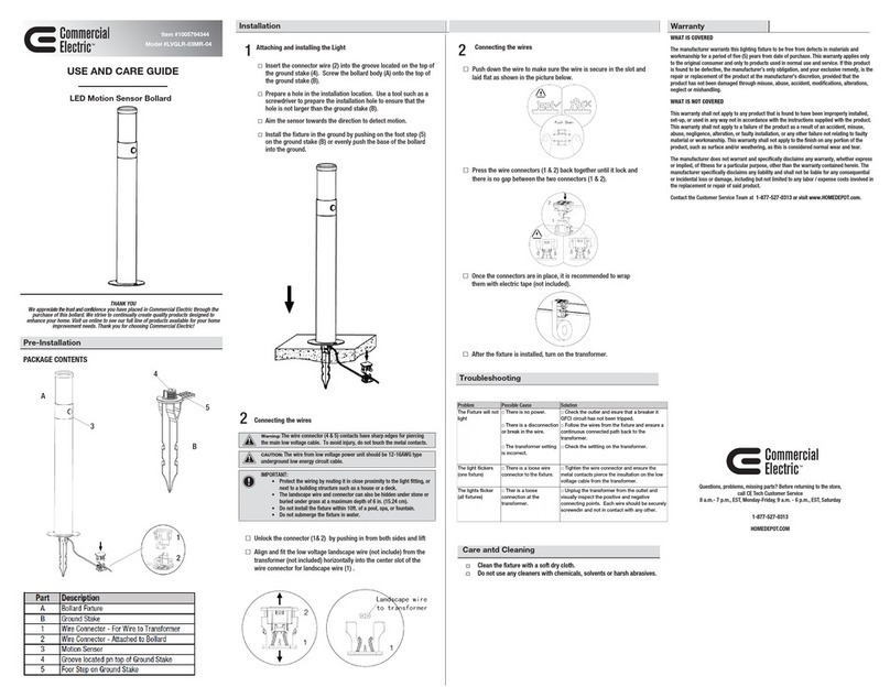 Commercial Electric LVGLR-03MR-04 Use and care guide
