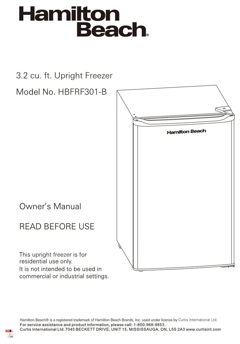 Hamilton Beach HBFRF301-B owner's manual