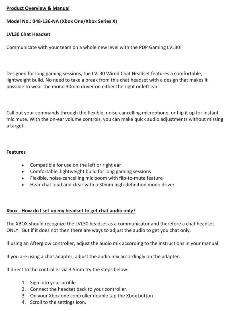 PDP LVL30 User manual