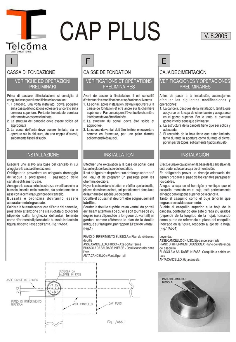 Telcoma Automations CAP PLUS User manual