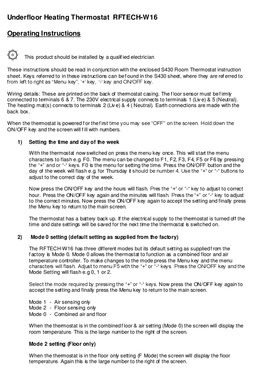 RF Tech W16 operating instructions