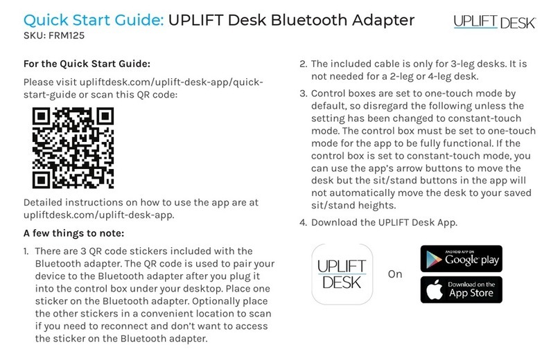 Uplift Desk FRM125 quick start guide