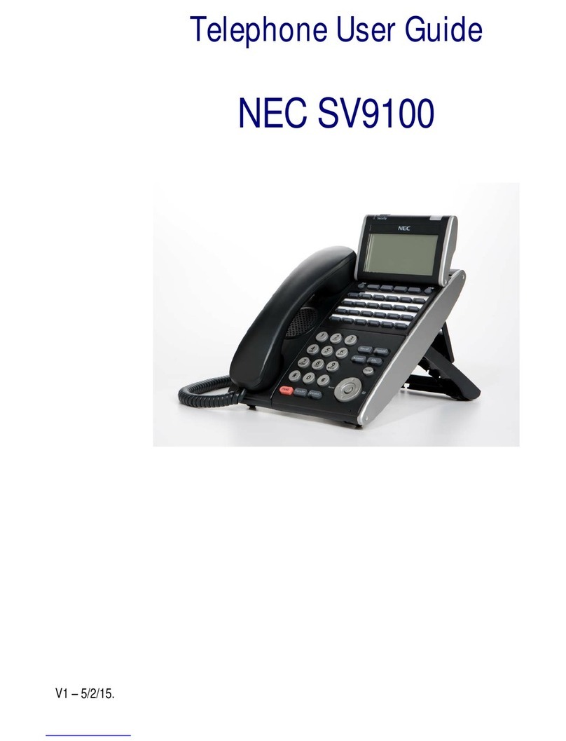 NEC Univerge SV9100 User manual