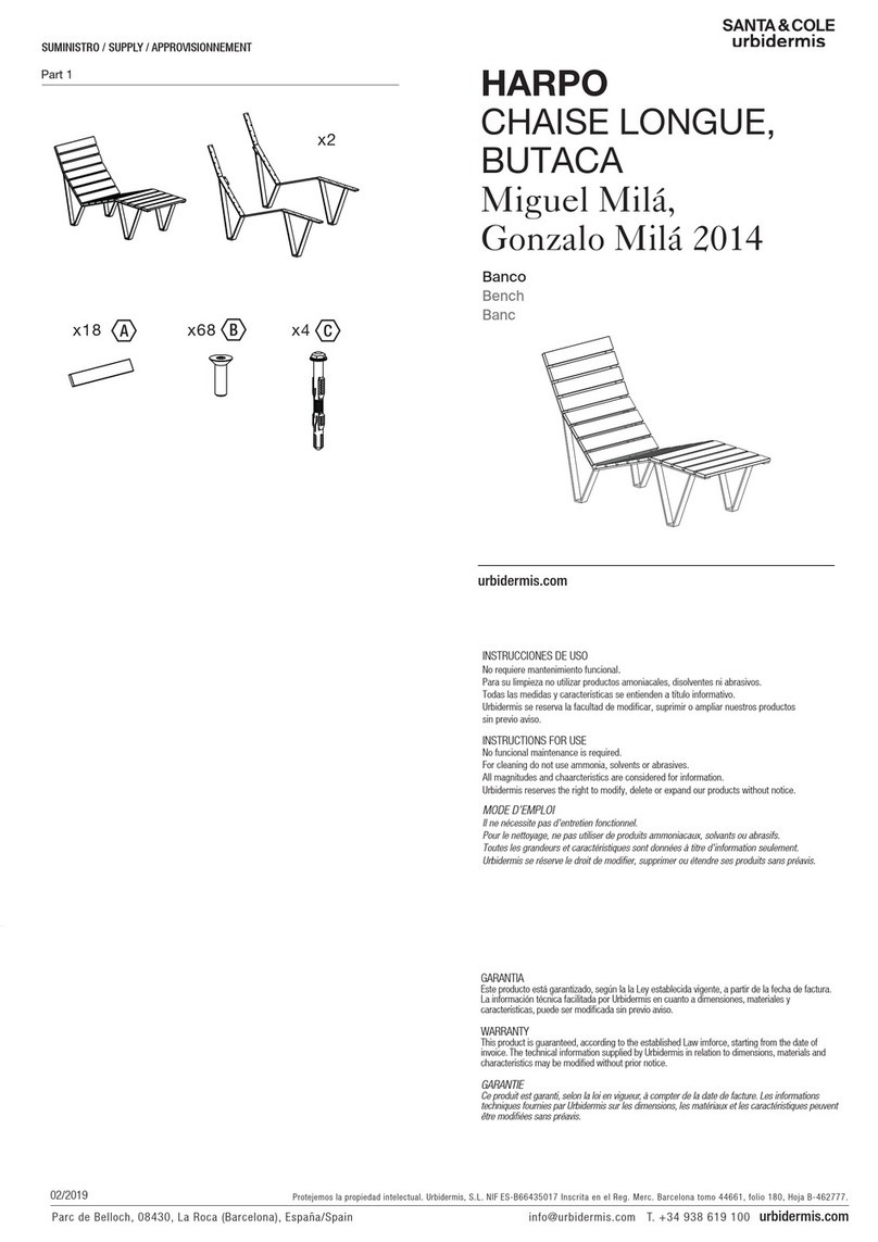 Santa & Cole Urbidermis HARPO Miguel Mila Assembly instructions