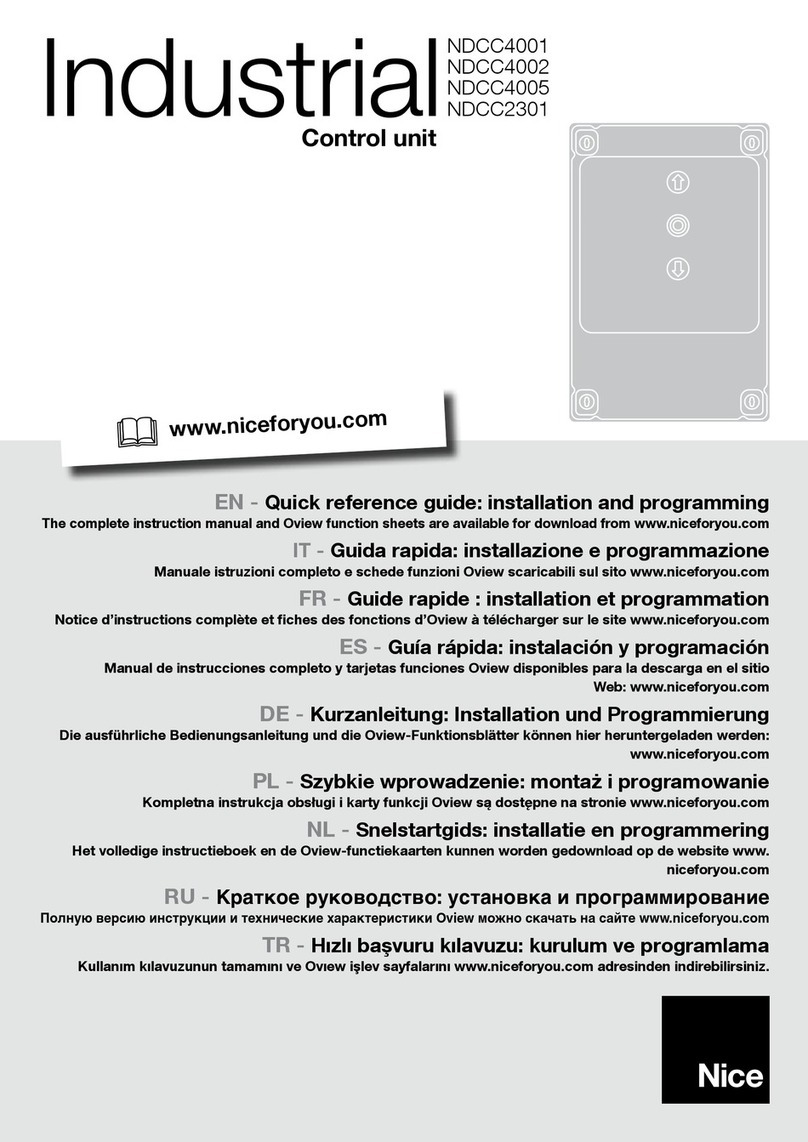 Nice NDCC4001 Quick reference guide
