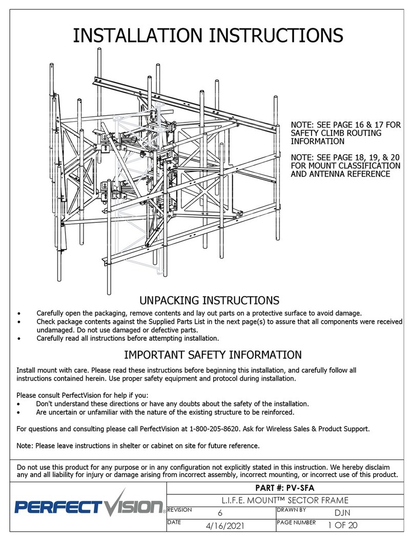 PerfectVision PV-SFA installation instructions