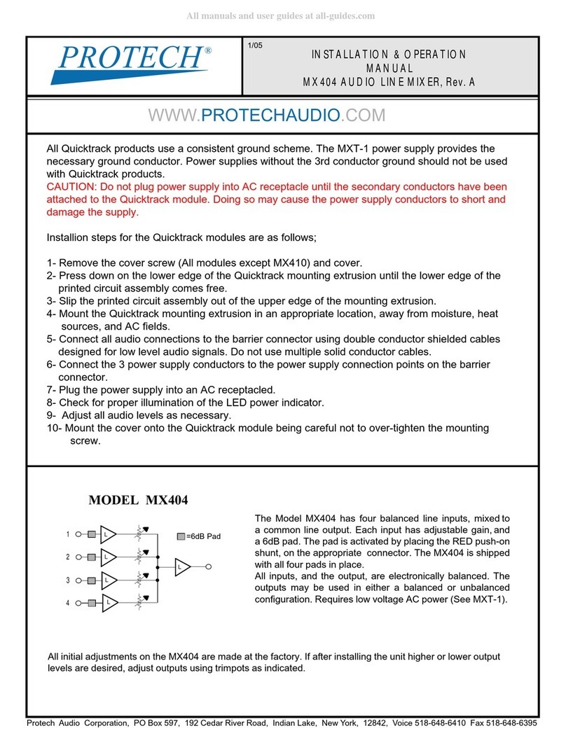 protech MX404 User manual