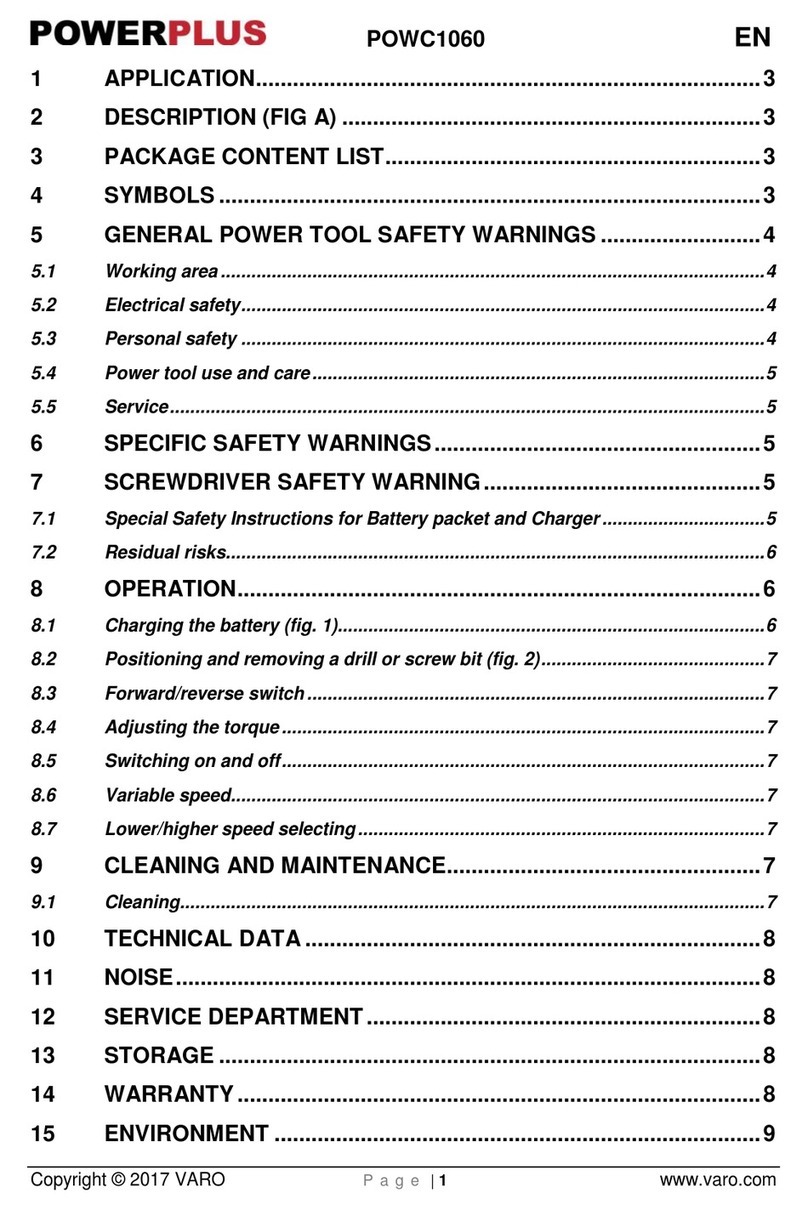 VARO POWERPLUS POWC1060 user manual