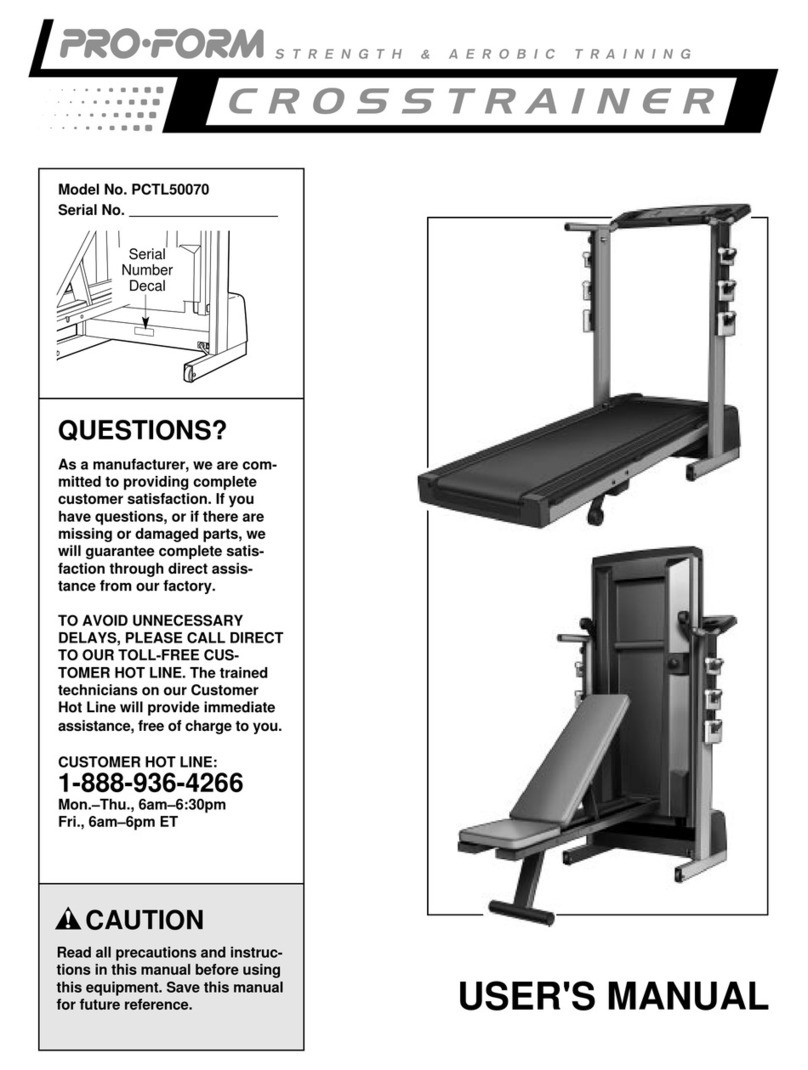 Pro-Form PCTL50070 user manual