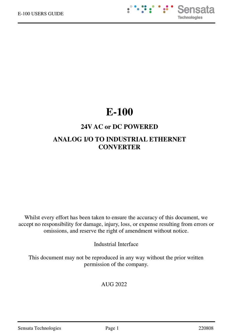 Sensata E-100 user guide
