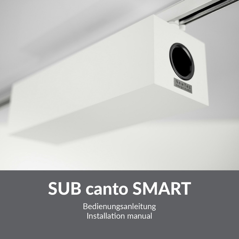 NewTec Design Audio SUB canto SMART installation manual