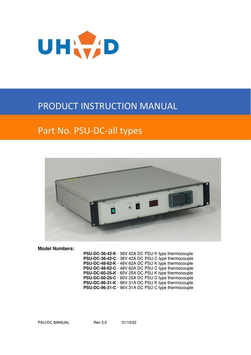 UHVD PSU-DC-36-42-K Product instruction manual