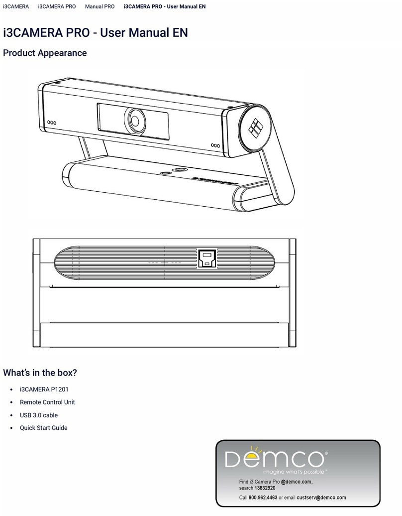 Demco i3CAMERA PRO user manual