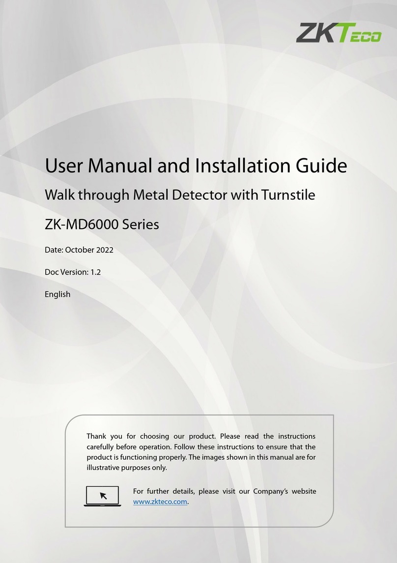 ZKTeco ZK-MD6000 Series User manual and installation guide