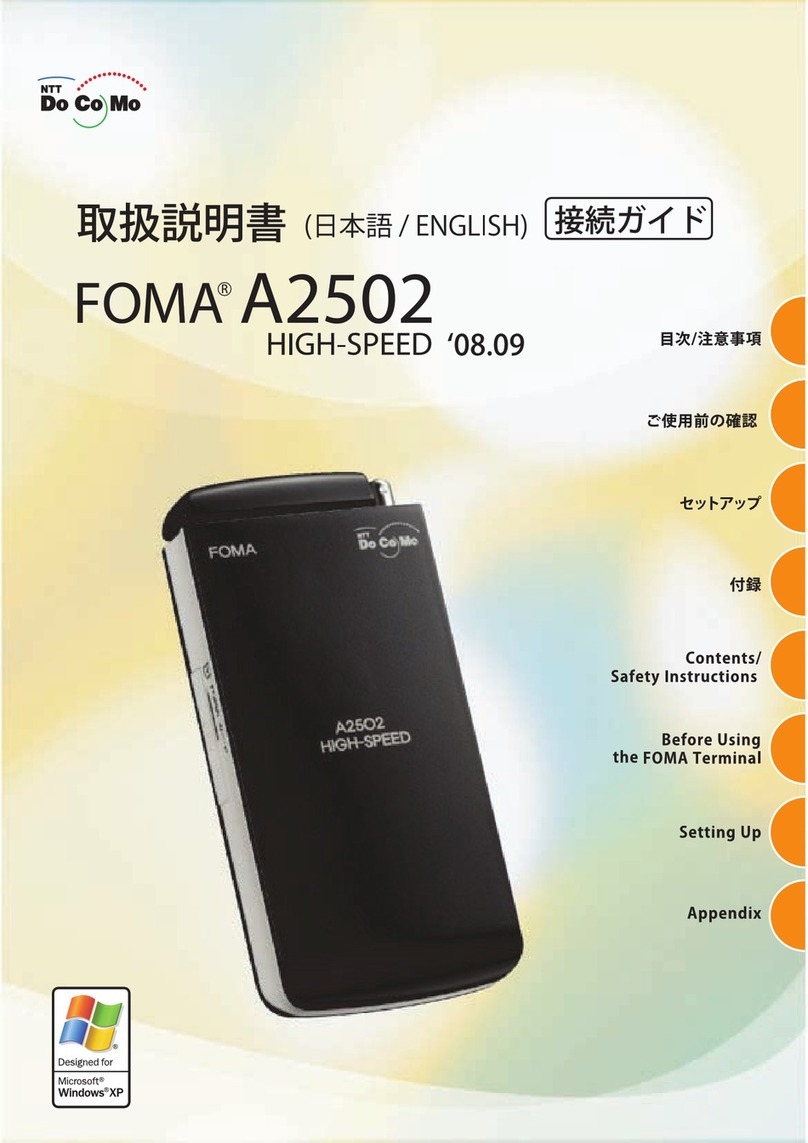 NTT docomo FOMA A2502 manual