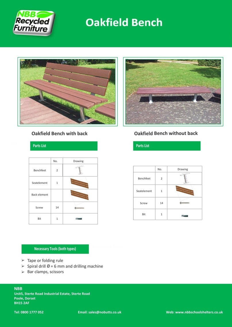 NBB Oakfield Bench Assembly instructions