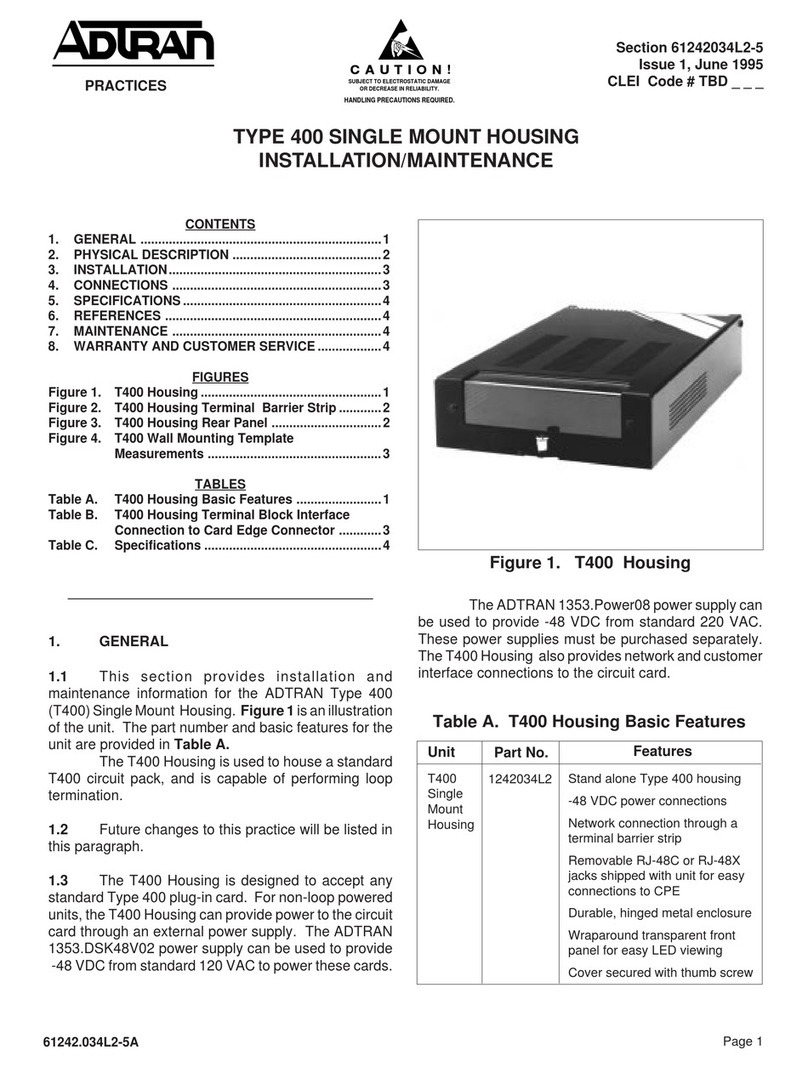ADTRAN T400 installation instructions