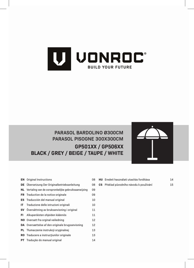 VONROC BARDOLINO GP501 Series Original instructions VONROC BARDOLINO GP501 Series Original instructions