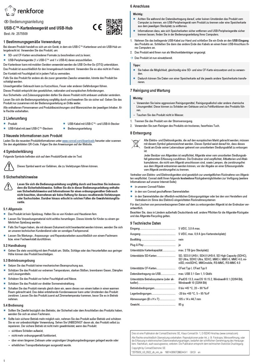 Renkforce 2575509 User manual