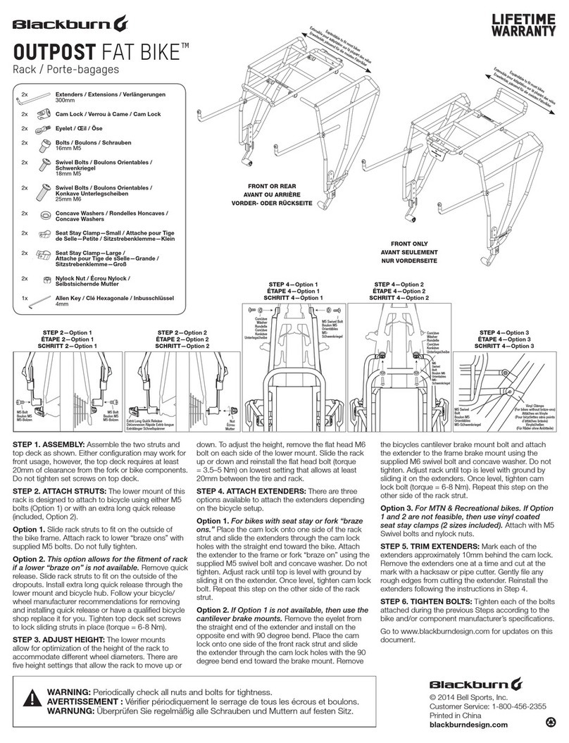 blackburn OUTPOST FAT BIKE manual