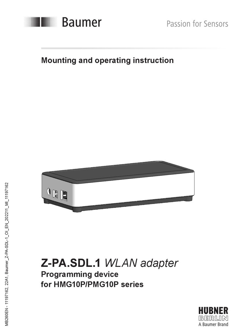 Baumer HUBNER BERLIN Z-PA.SDL.1 Service manual