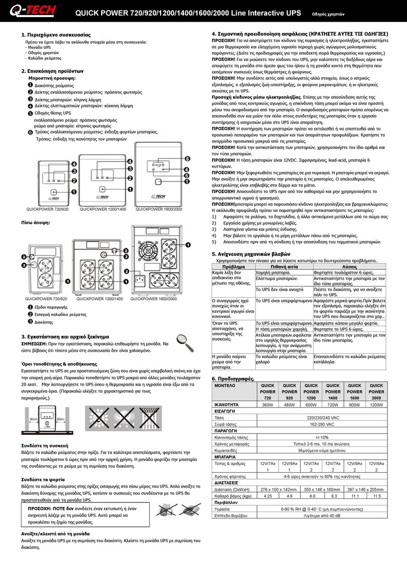 q-Tech QUICK POWER 720 user guide