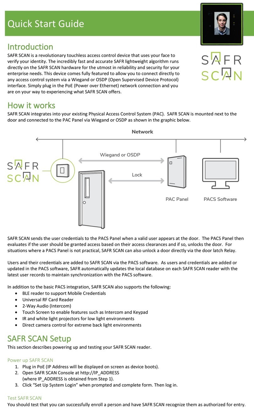RealNetworks SAFR SCAN quick start guide