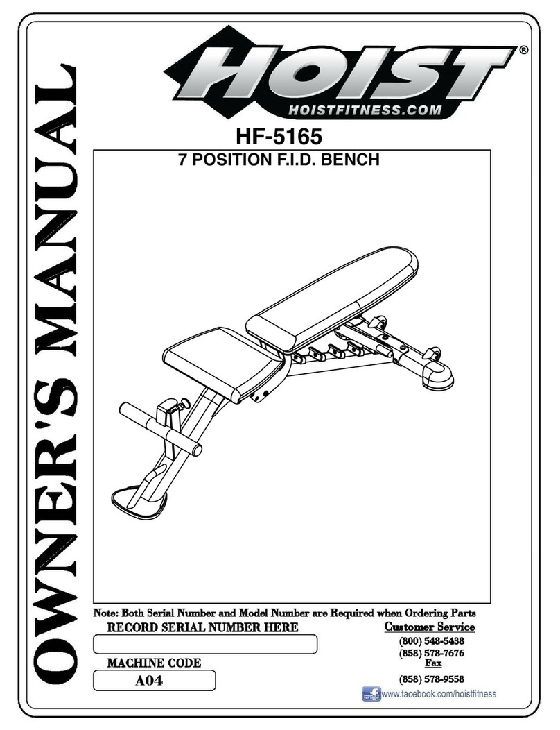 Hoist Fitness HF-5165 owner's manual Hoist Fitness HF-5165 owner's manual