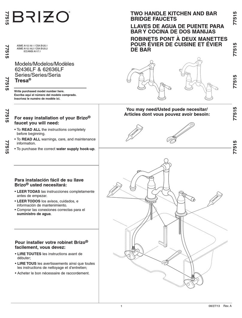 Brizo Tresa 62636LF Series manual