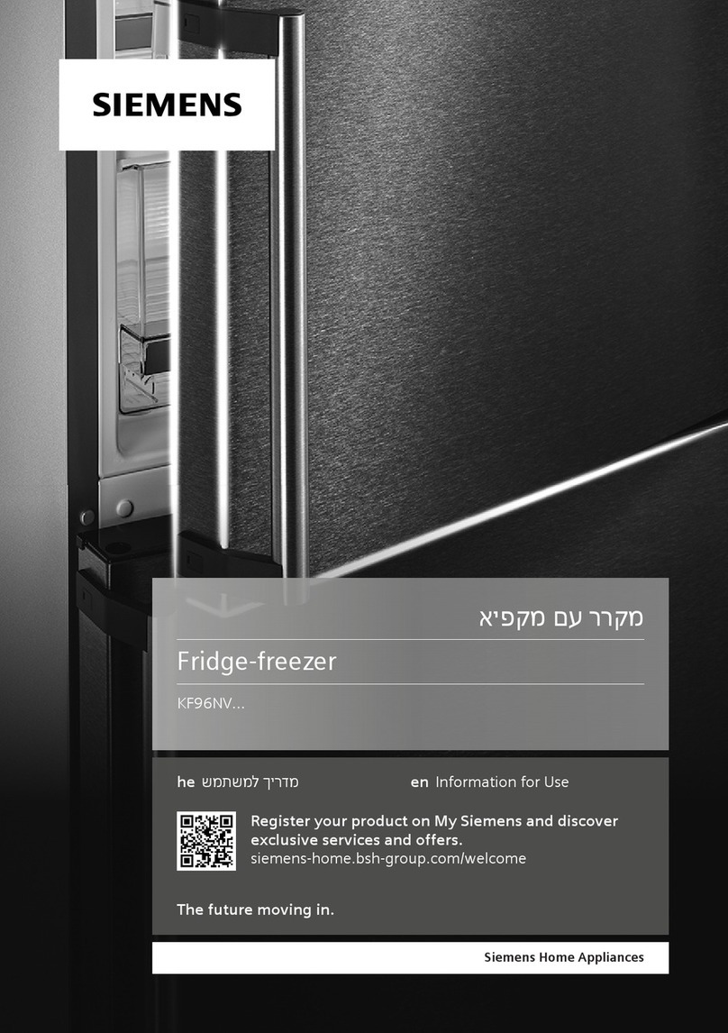 Siemens KF96NV Series Specification sheet