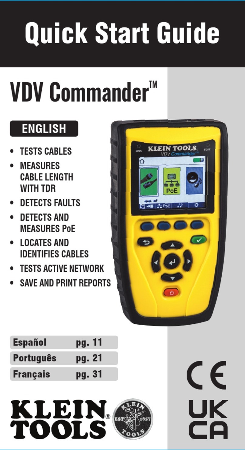 Klein Tools VDV Commander VDV501-828 quick start guide