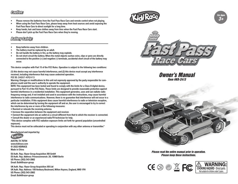 Austin KidiRace Fast Pass Race Cars owner's manual