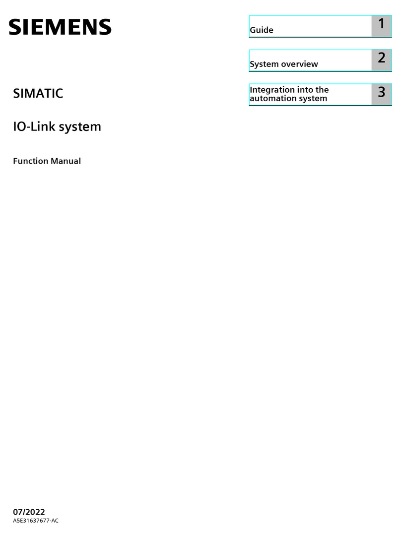 Siemens SIMATIC IO-Link system Function manual