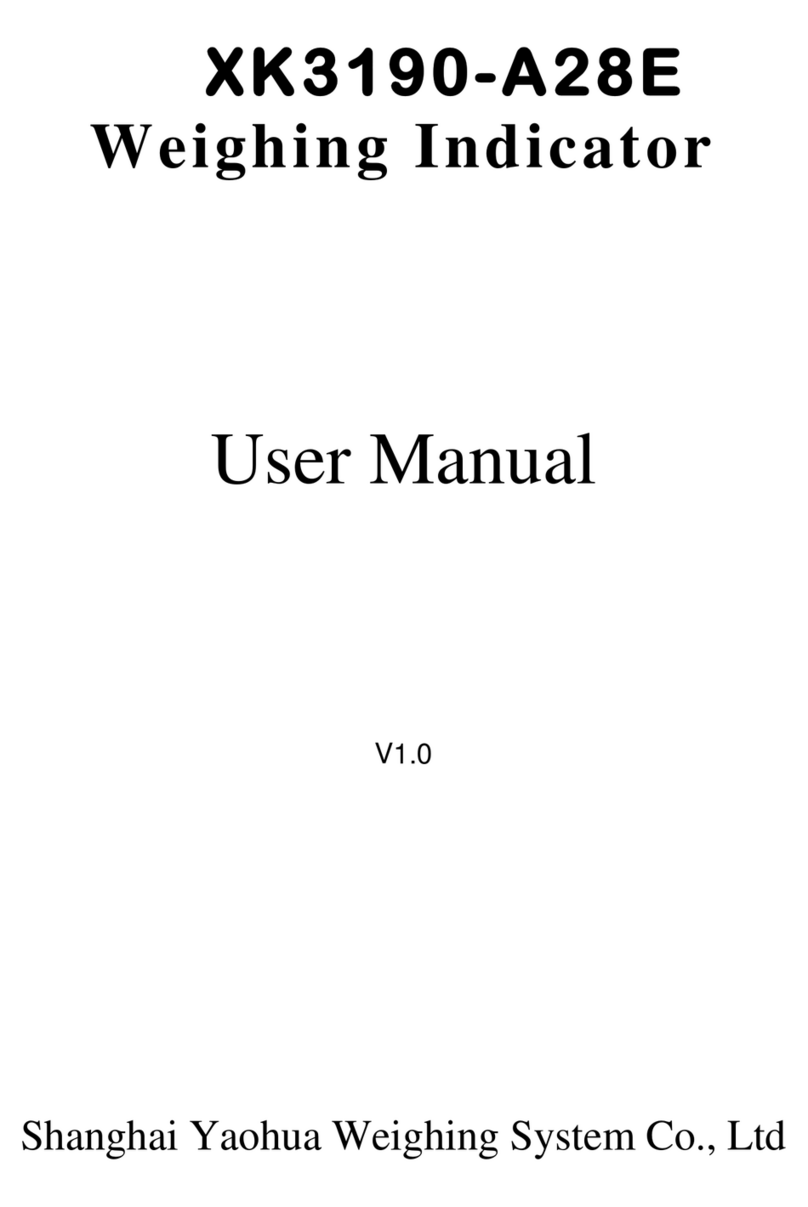 Yaohua Weighing System XK3190-A28E user manual
