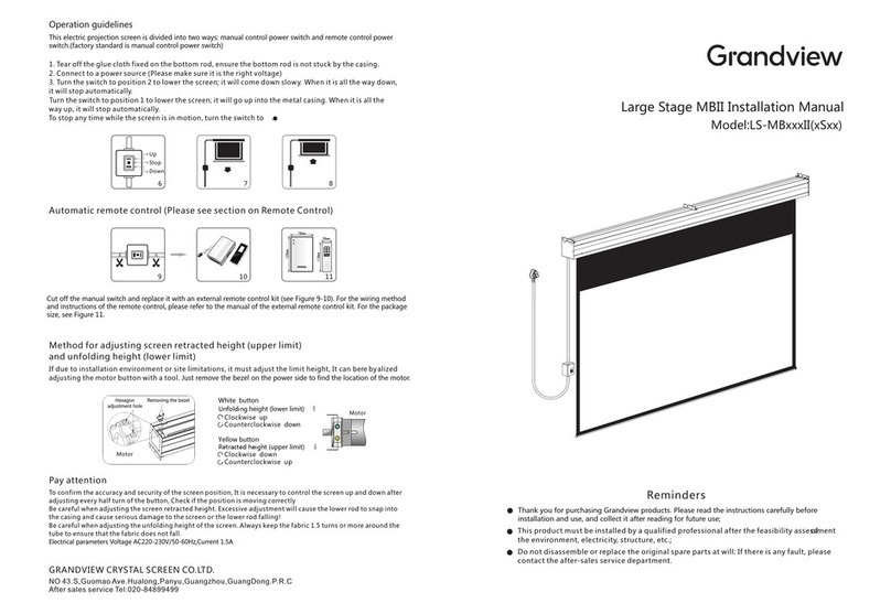 Grandview Large Stage Series installation manual