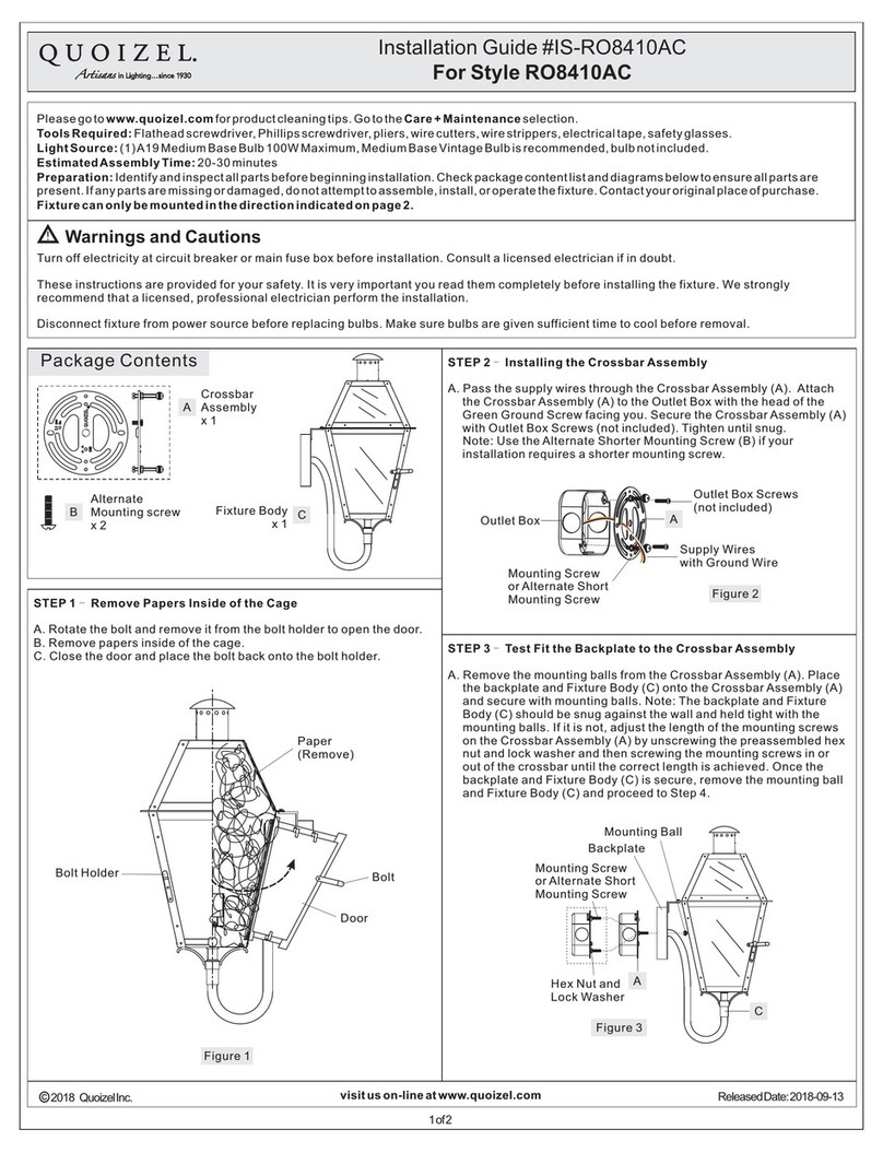 Quoizel RO8410AC User manual