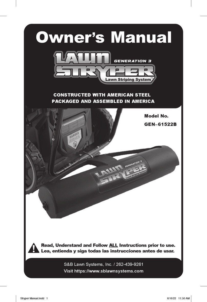 S&B Lawn Systems GENERATION 3 LAWN STRYPER GEN-61522B owner's manual