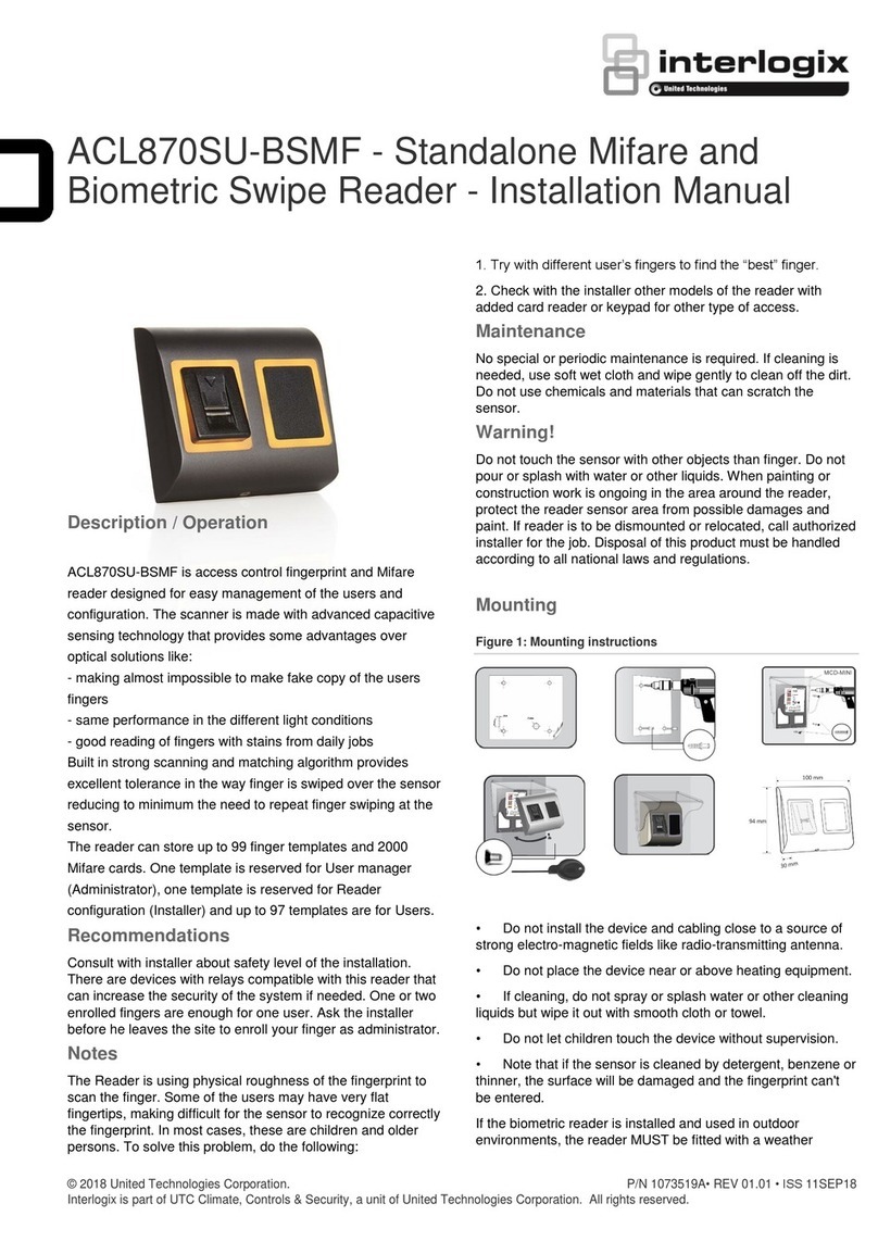 Interlogix ACL870SU-BSMF installation manual
