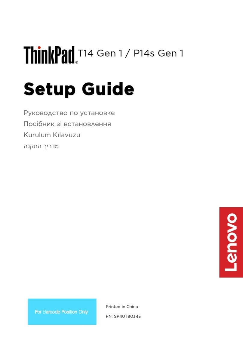 Lenovo ThinkPad T14 Gen 1 Setup guide