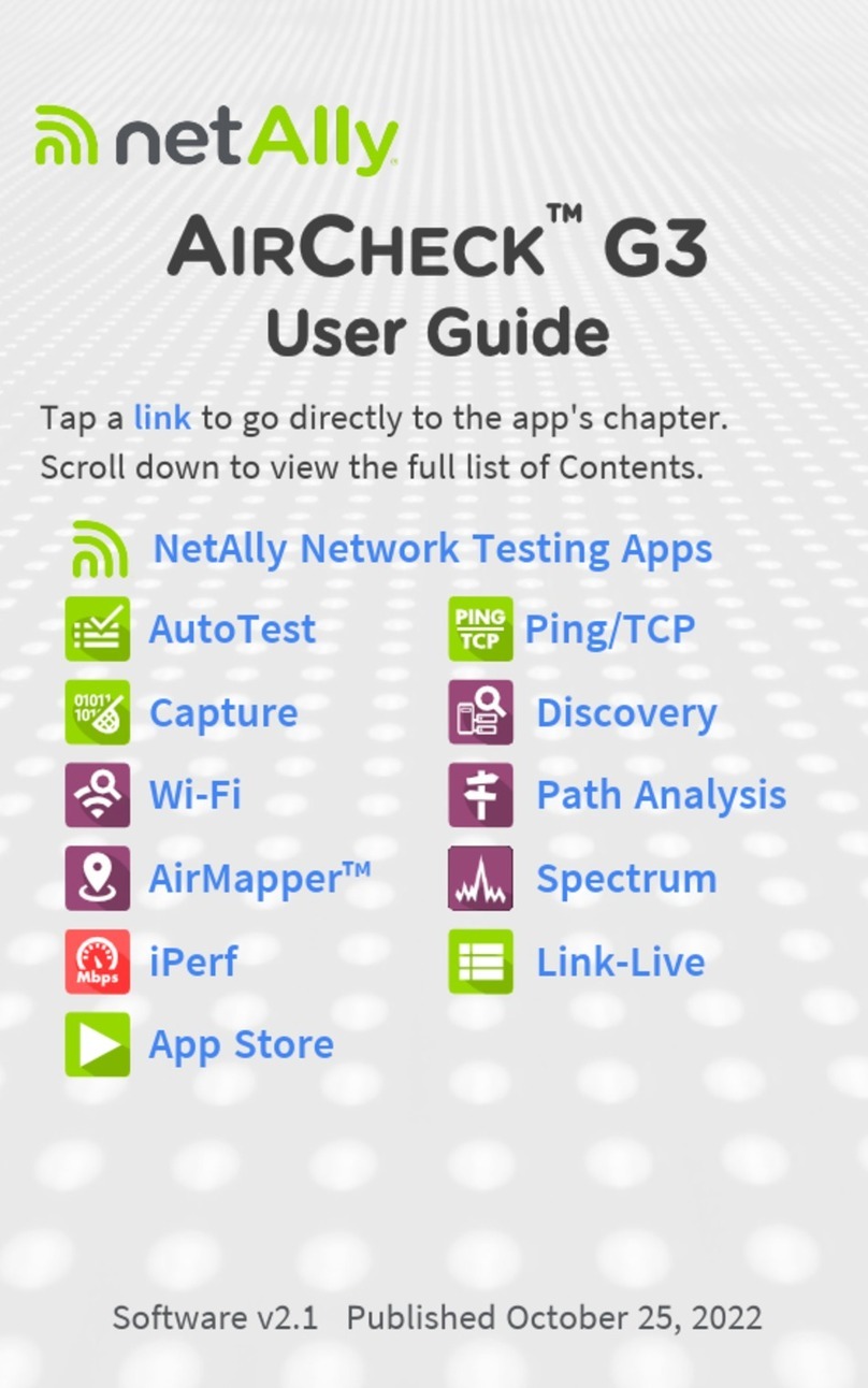 netAlly AirCheck G3 User manual